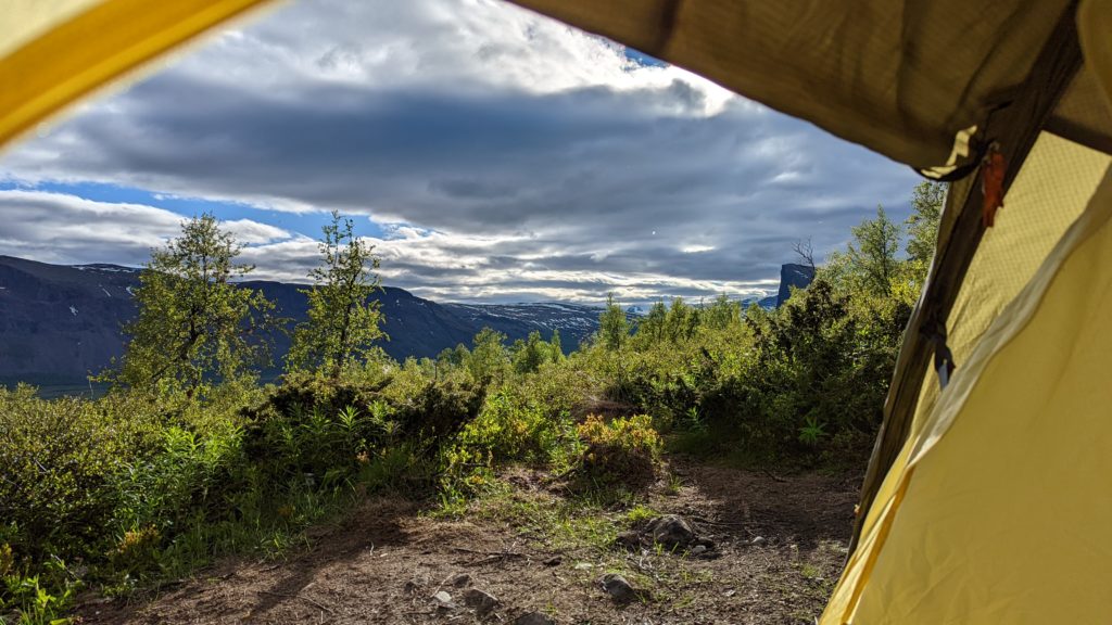Blick aus dem Zelt